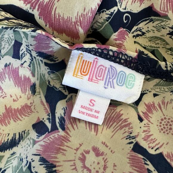 LulaRoe Kimono Women Small Sleeveless Open Long Boho Floral Lightweight Cottage - Picture 10 of 11